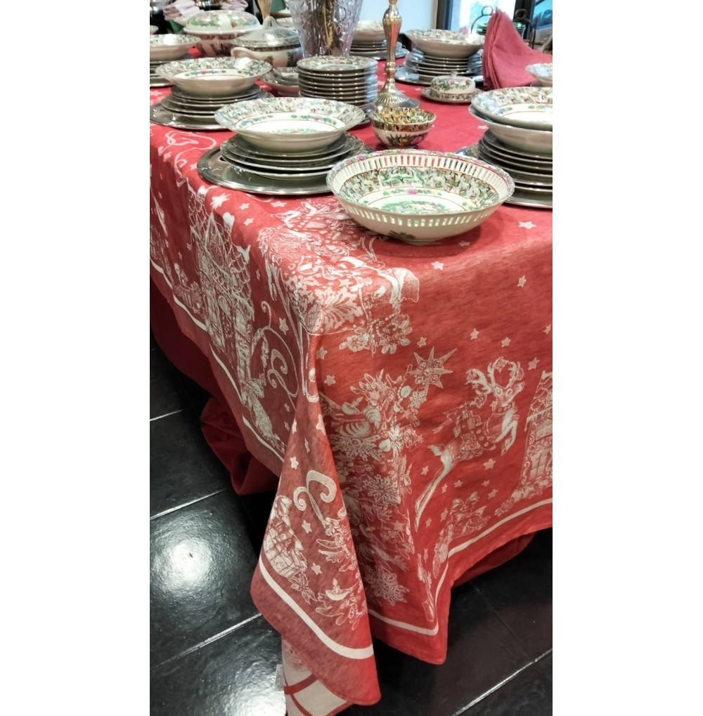 Mantel lino Navidad 3,30 m