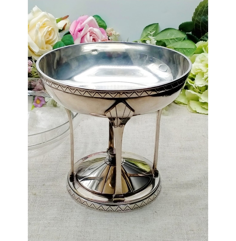 Pieza de alpaca y cristal