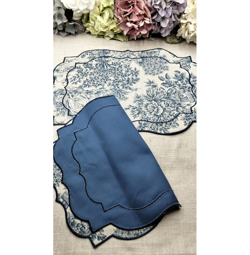 Individual guateado azul