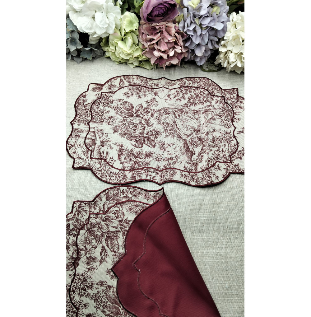 Individual guateado burdeos