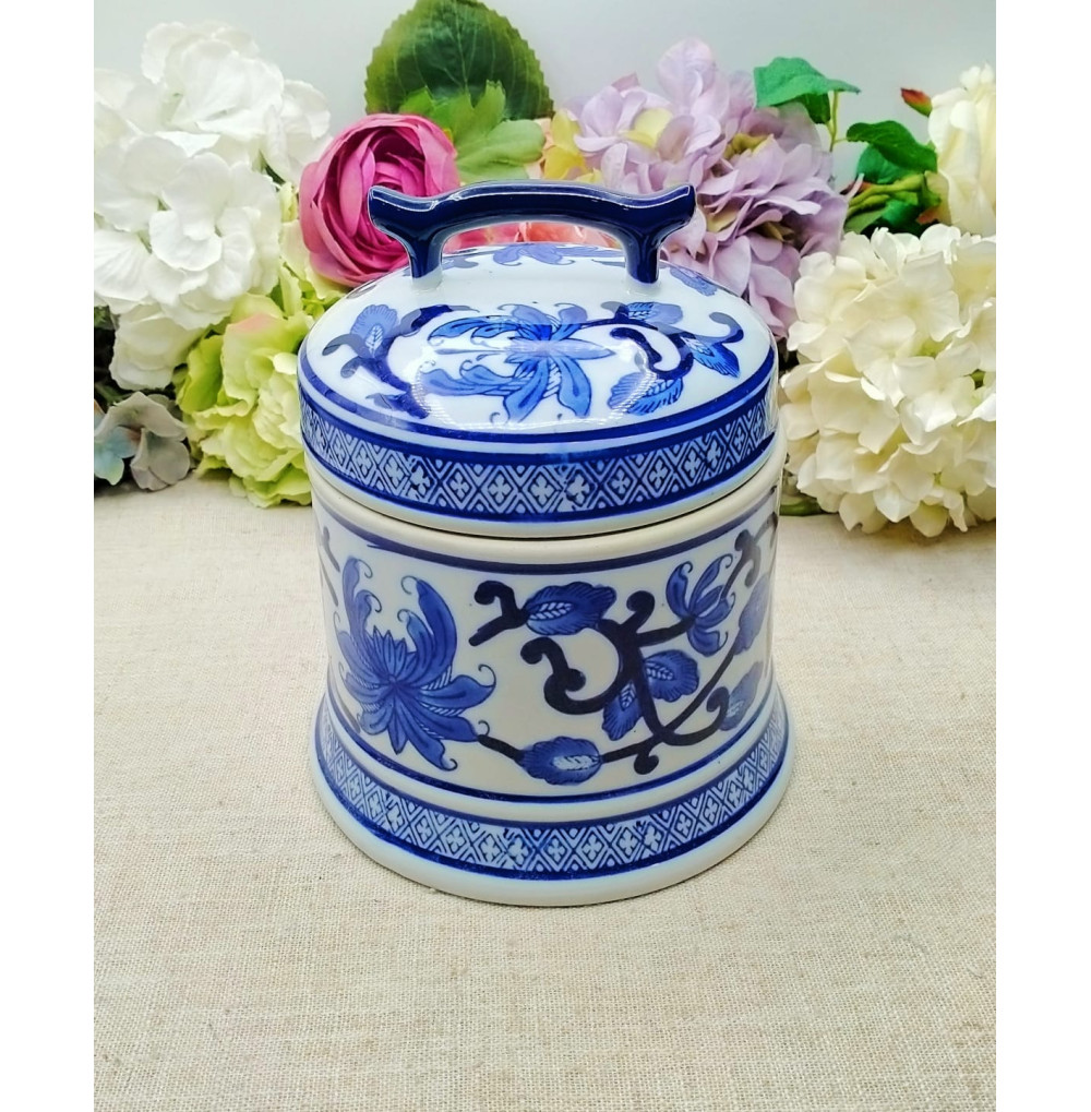 Bote con tapa porcelana