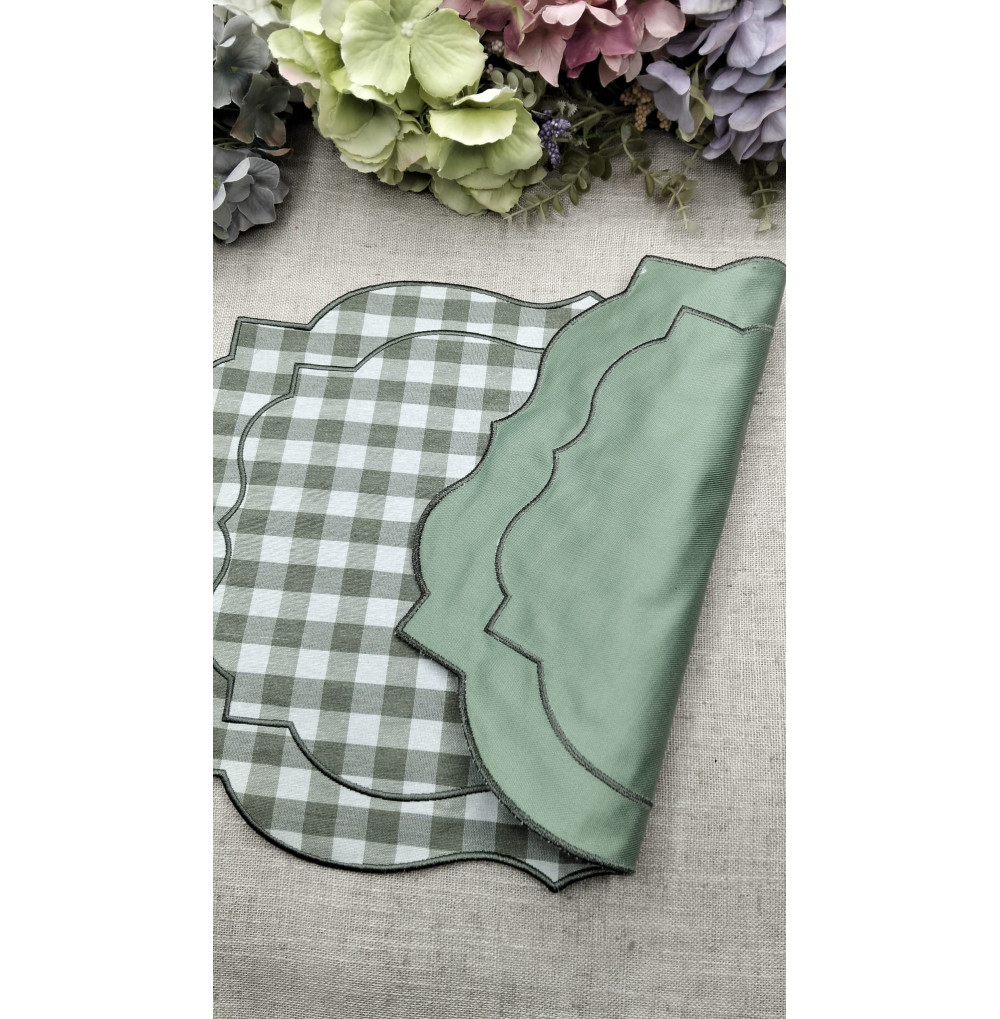 Individual vichy verde