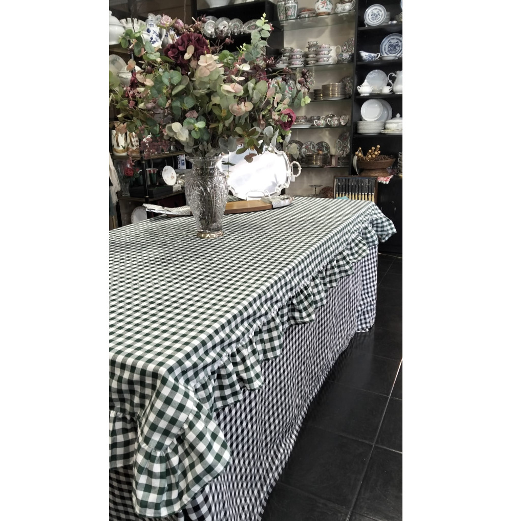 Mantel VOLANTE vichy verde