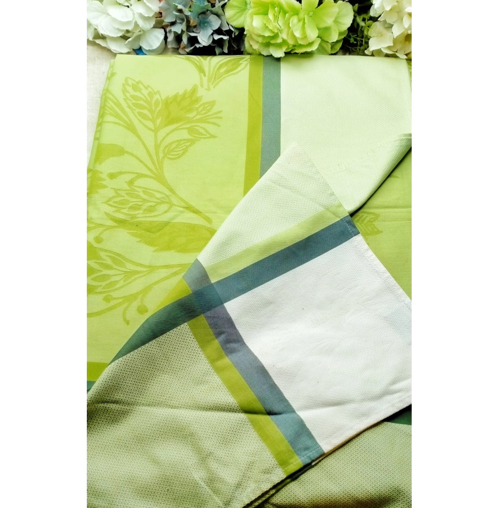 Mantel greca verde manzana