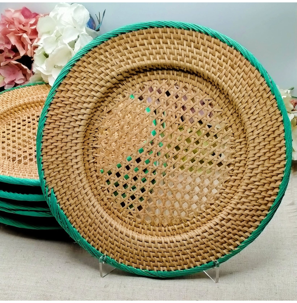 Bajoplato borde verde