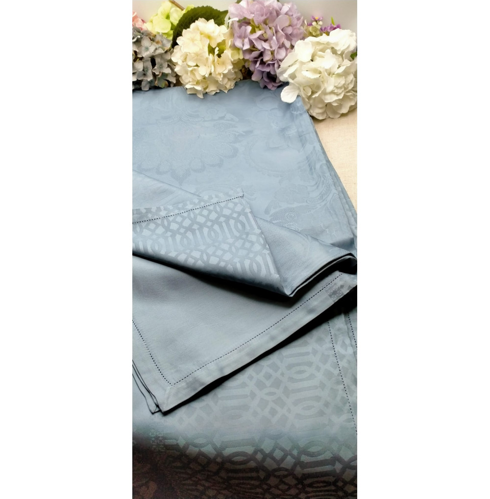 Mantel azul damasco 3,5m