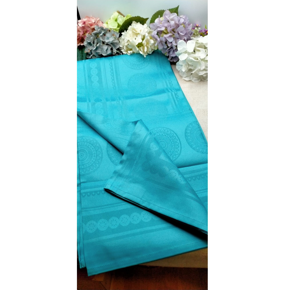 Mantel turquesa damasco 3m