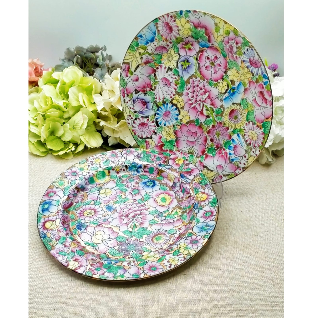 Mil flores plato llano 26cm