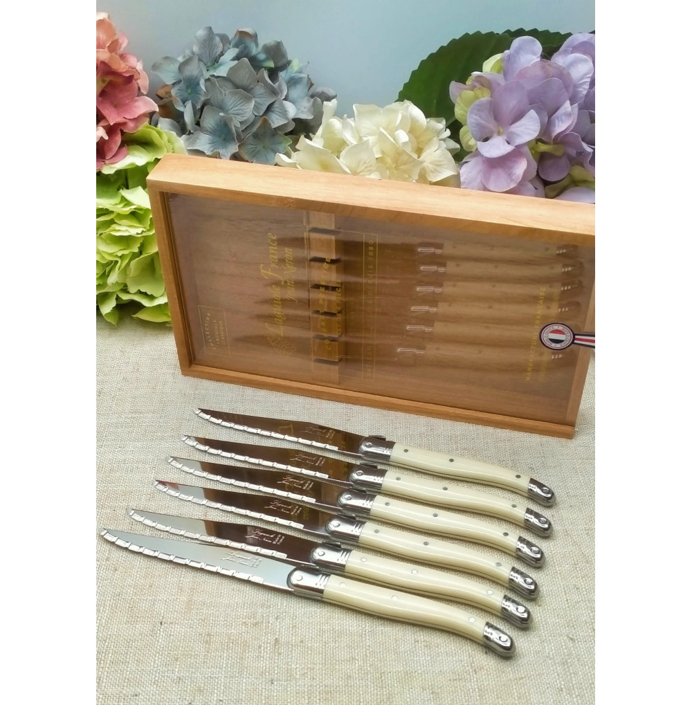 LAGUIOLE 6 cuchillos beige