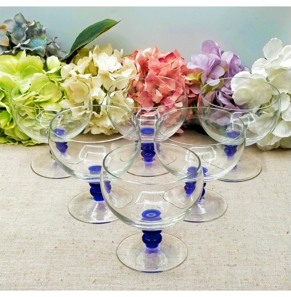 Set copas base azul