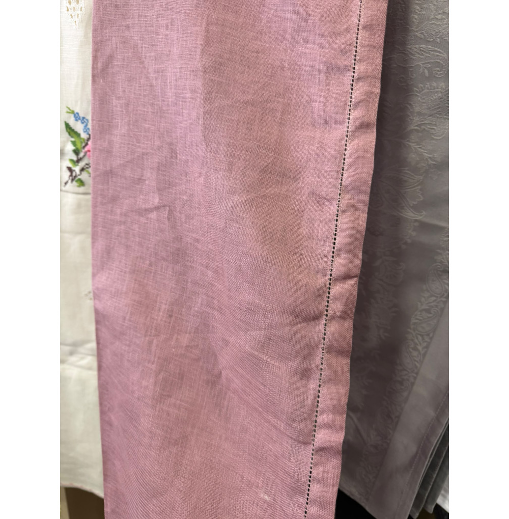 Mantel lino rosa empolvado 3m