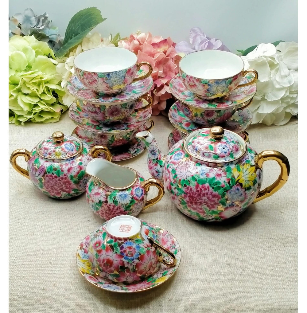 Mil flores juego de té 12...