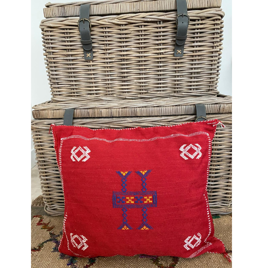 Cojín de sabra rojo