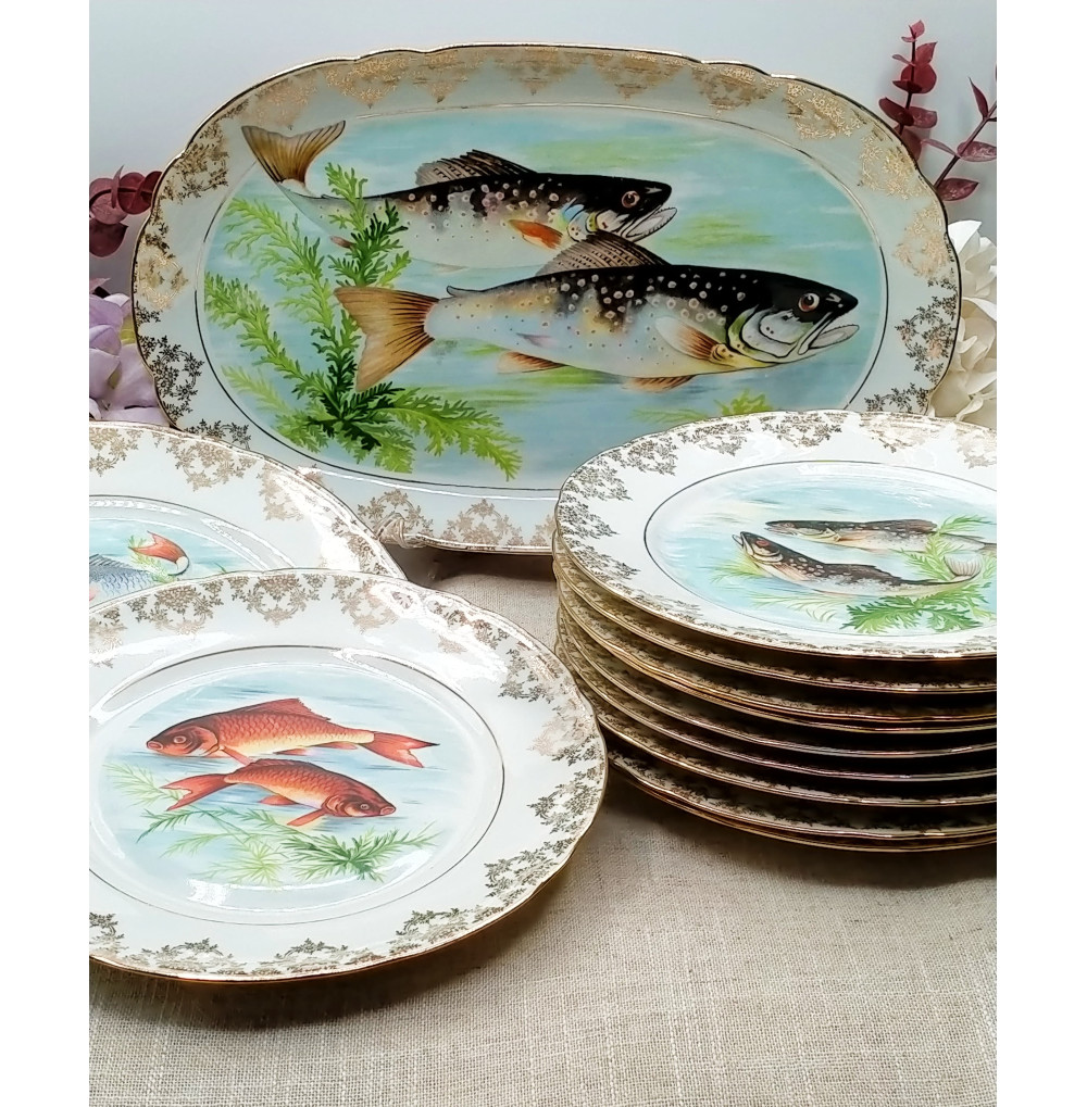 PECES 11 platos y fuente