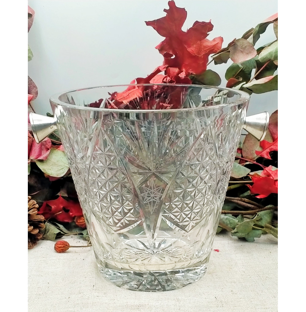 Hielera cristal tallado