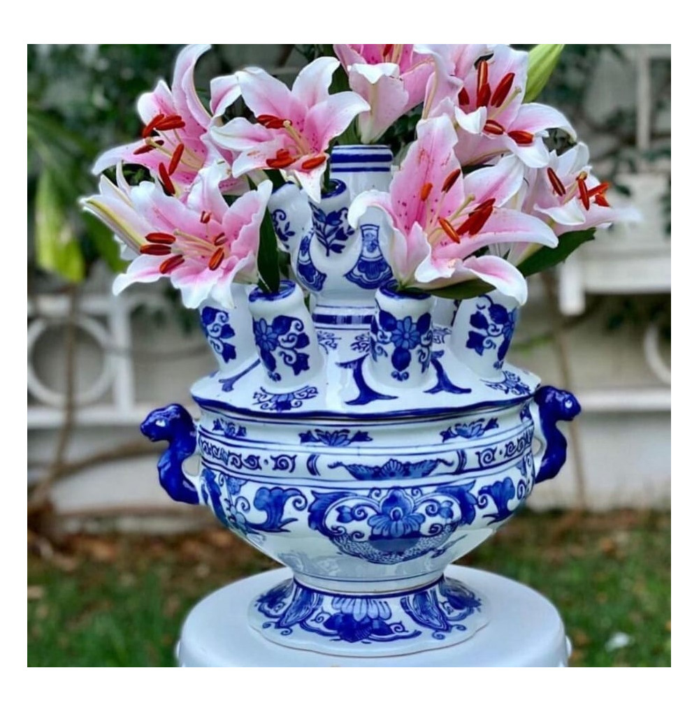 Tulipanero porcelana