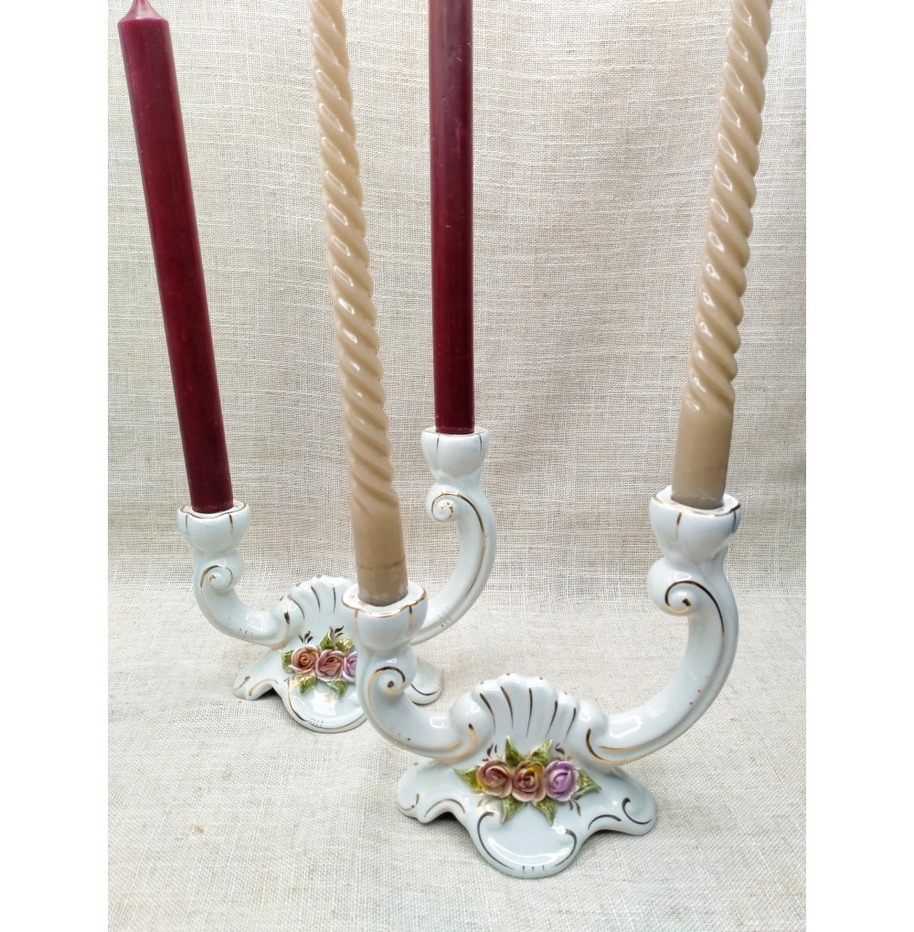Candelabros porcelana