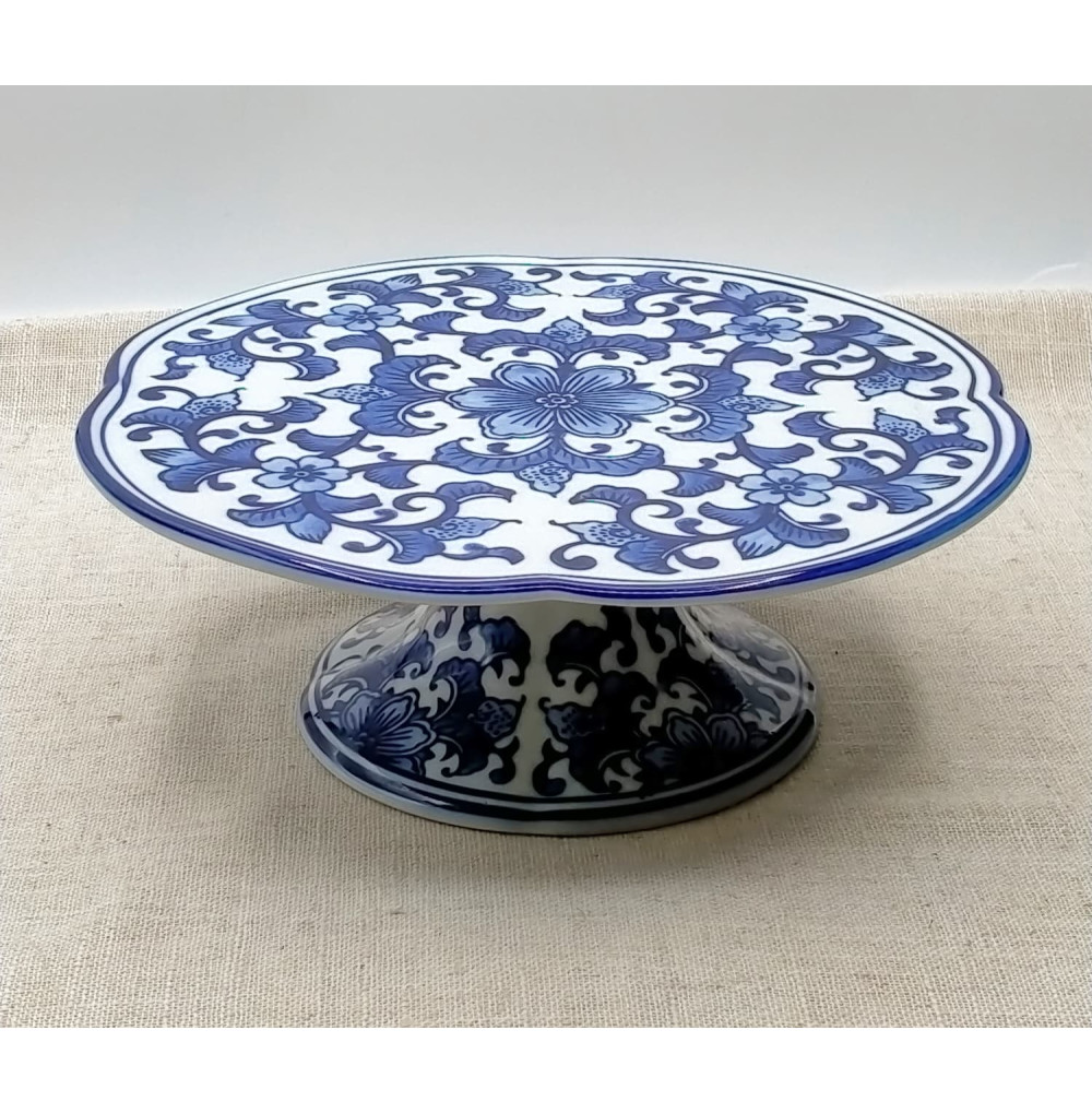 Cakestand porcelana azul