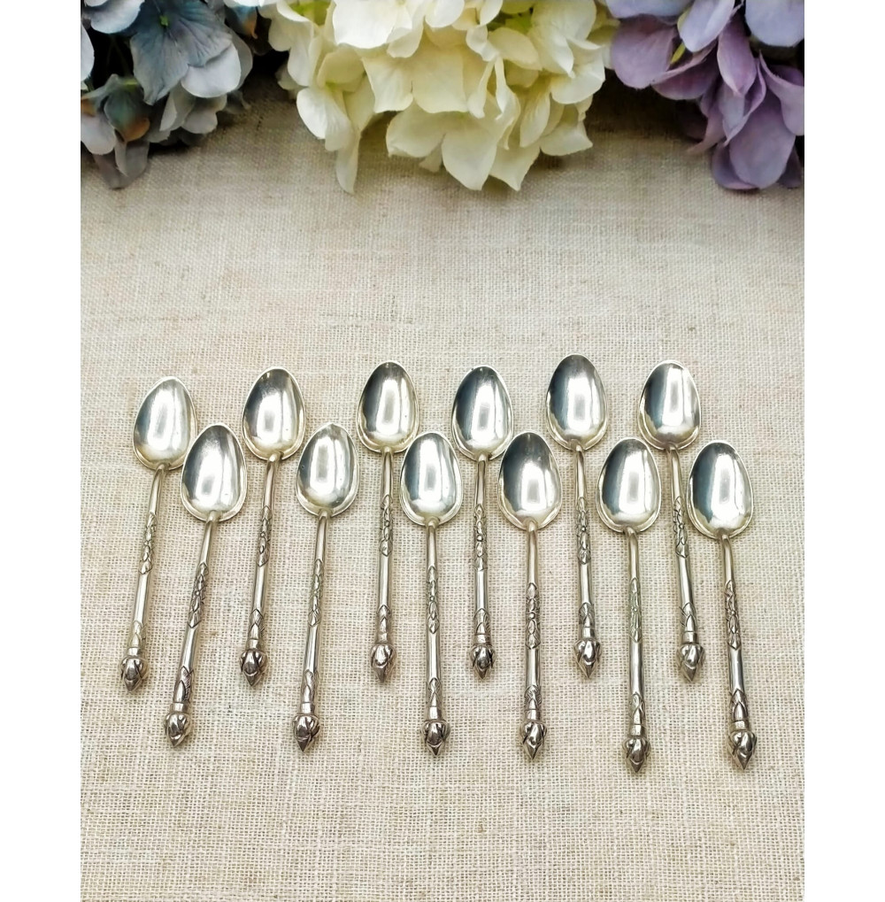 Set cucharas café de plata