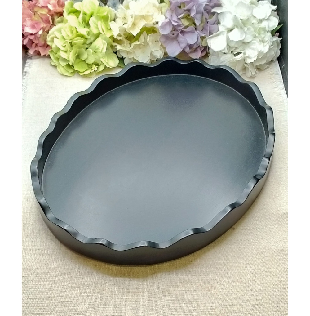 Bandeja madera negra