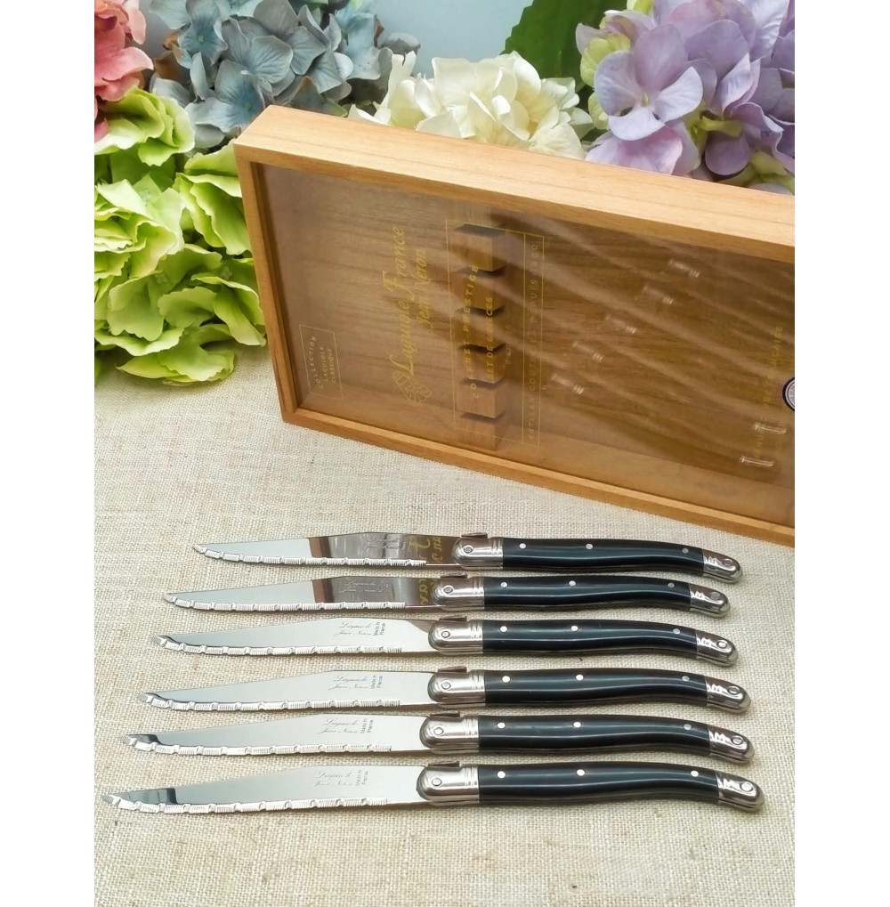 LAGUIOLE 6 cuchillo negros
