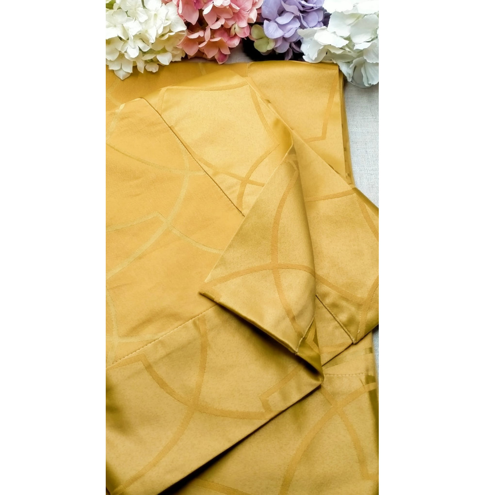 Mantel algodón mostaza 150x150
